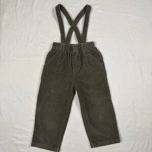 Little Bitty Corduroy Suspender Pants Toddler Overalls Green 3T Vintage Inspired